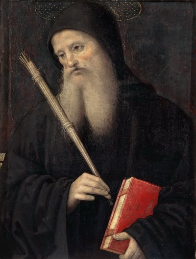 San Benito Predela del Políptico de San Pietro, c. 1497 de Perugino