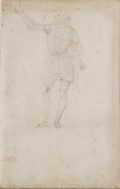 Estudio para un San Juan Bautista. Verso: Un ojo, finales del siglo XV-principios del siglo XVI de Perugino