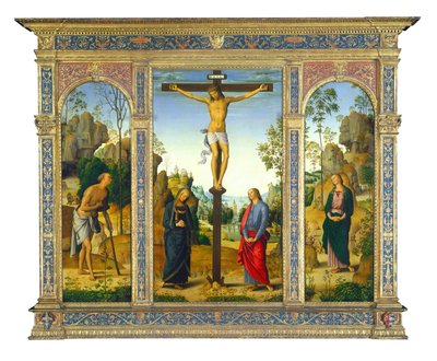 La crucifixión con la Virgen, San Juan, San Jerónimo y Santa María Magdalena de Perugino