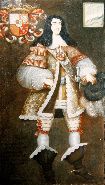 Retrato de Don Tomás Castro Chaves y Madondoa de Peruvian School