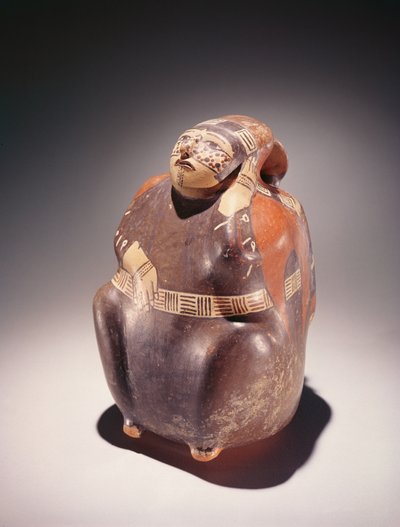 Recolector de cacao de cerámica, Cultura Nazca de Peruvian School