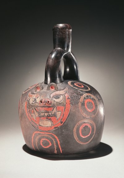 Vasija con puma, Cultura Chavín, c.90 a.C. de Peruvian School
