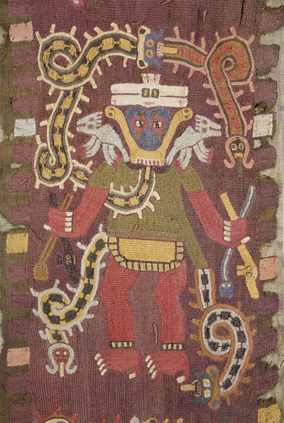 Figura mitológica de lana, Tribu Paracas de Peruvian School