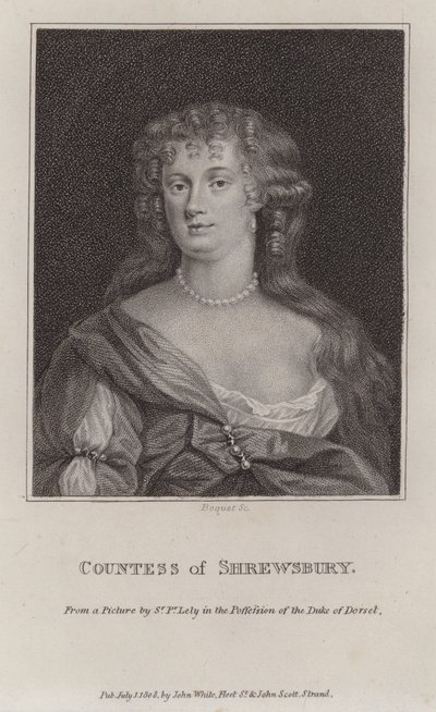 Anna Maria Talbot, condesa de Shrewsbury (grabado) de Peter (after) Lely