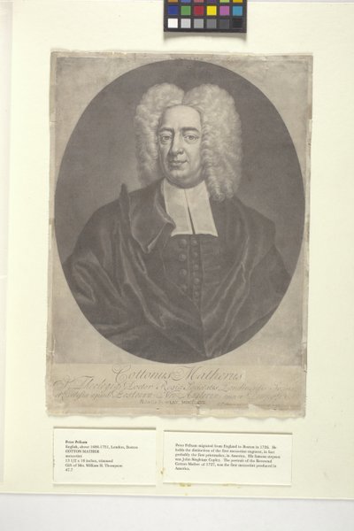 Cotton Mather (tinta) de Peter (after) Pelham