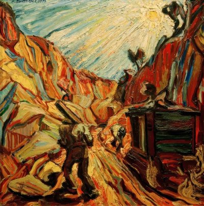 Trabajador en la cantera de Peter August Böckstiegel