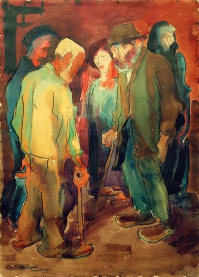 Campesinos en Arrode de Peter August Böckstiegel