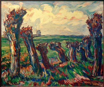Paisaje con sauces de Peter August Böckstiegel