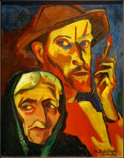 Autorretrato con madre de Peter August Böckstiegel