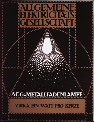 Cartel publicitario de la General Electric Company [AEG] 1910 de Peter Behrens