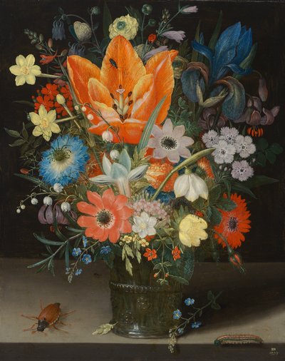 Naturaleza muerta con iris, 1623 de Peter Binoit