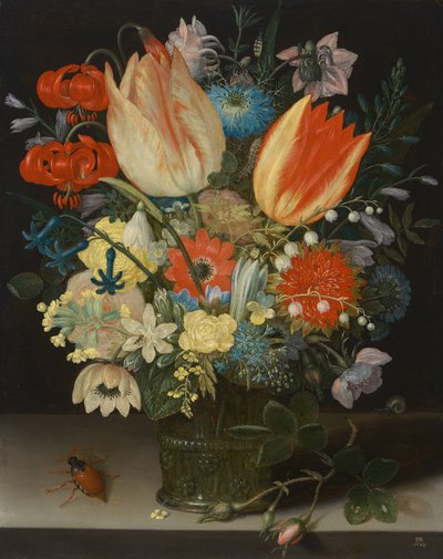 Naturaleza muerta con tulipanes de Peter Binoit