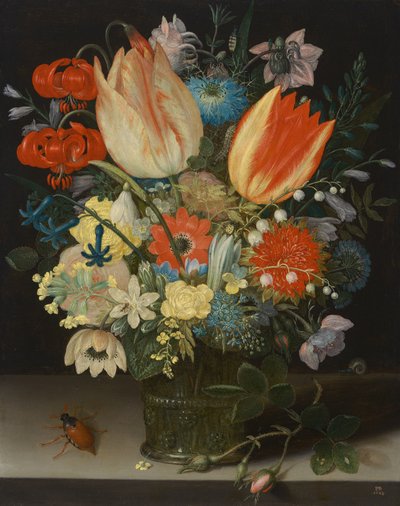 Naturaleza muerta con tulipanes de Peter Binoit