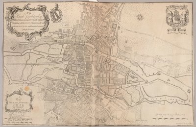 Un mapa de la ciudad y los suburbios de Cork de Peter Butler