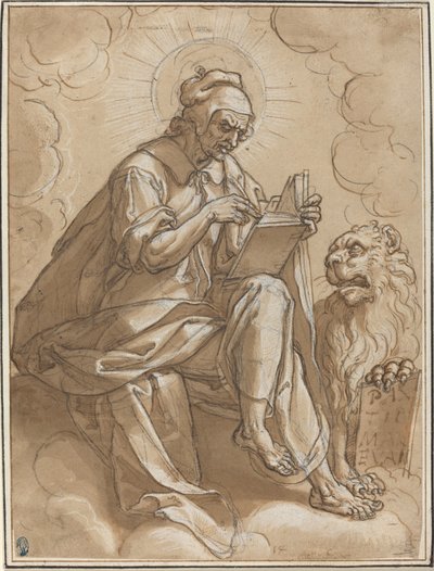 San Marcos el Evangelista de Peter Candid after Heinrich Aldegrever after Georg Pencz