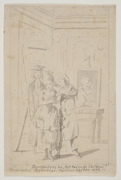 Pierrot y Colombina en "El cuadro parlante" de Peter Cramer