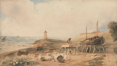 Construcción naval en la costa de Yorkshire de Peter DeWint