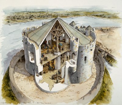 Torre de Clifford, mediados del siglo XIV, c1990-2010 de Peter Dunn