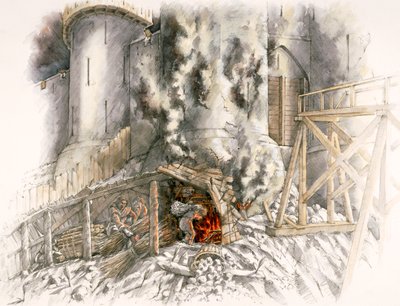 Asedio del castillo de Dover, 1216 de Peter Dunn