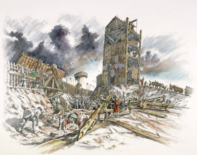 Asedio del castillo de Dover, 1216, c1990-2010 de Peter Dunn