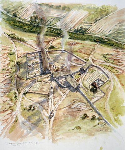 Greenshiel, Lindisfarne, Holy Island, Northumberland, siglo IX de Peter Dunn