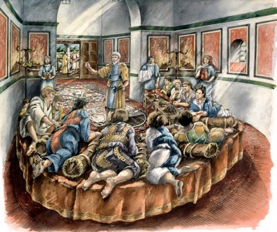 Villa romana de Lullingstone, siglo IV, c1990-2010 de Peter Dunn