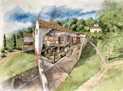 Villa romana de Lullingstone, siglo IV de Peter Dunn