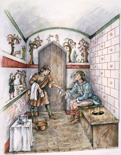 Letrina medieval, c1350, c1990-2010 de Peter Dunn