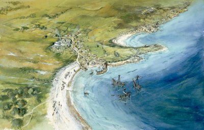 Ciudad Vieja, Islas de Scilly, siglo XIV, c. 1990-2010 de Peter Dunn