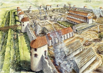 Castillo de Portchester, AD 345, c. 1990-2010 de Peter Dunn