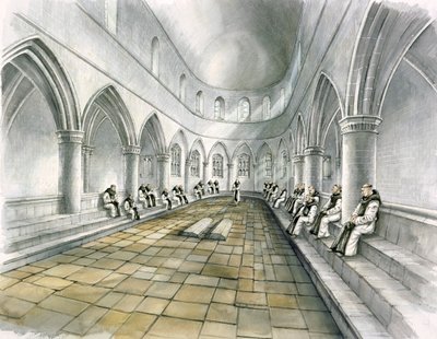 Abadía de Rievaulx, siglo XIV, c1990-2010 de Peter Dunn