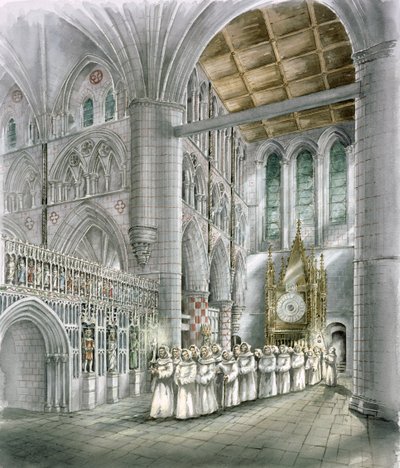 Abadía de Rievaulx, siglo XV, c1990-2010 de Peter Dunn