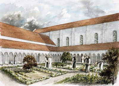 Abadía de Rievaulx, mediados del siglo XIII, c1990-2010 de Peter Dunn