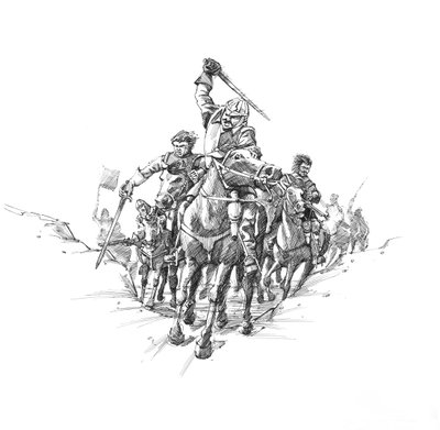 Caballería escocesa, Batalla de Newburn Ford, 1640 de Peter Dunn