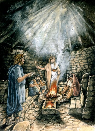 Santuario en Nornour, Islas de Scilly, siglo III, c1990-2010 de Peter Dunn