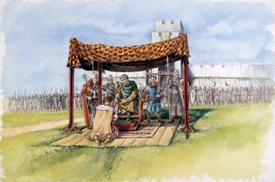 Guillermo el Conquistador en Old Sarum de Peter Dunn
