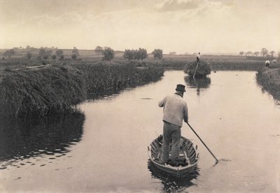 Cuartando el heno del pantano, Vida y paisaje en los Norfolk Broads, c.1886 de Peter Emerson und Thomas Goodall