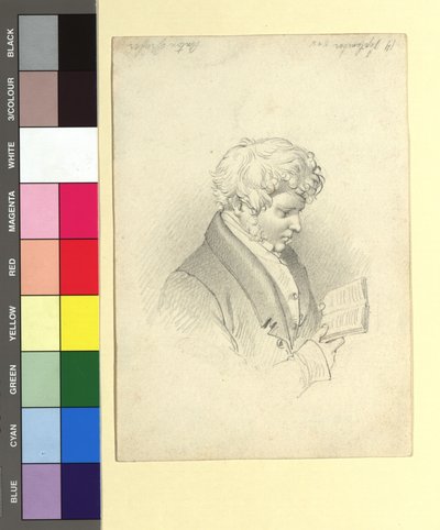 Anton Gräffer (1786-1852), escritor musical, compositor, guitarrista de Peter Fendi