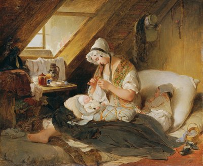 La viuda del oficial pobre, 1836 de Peter Fendi