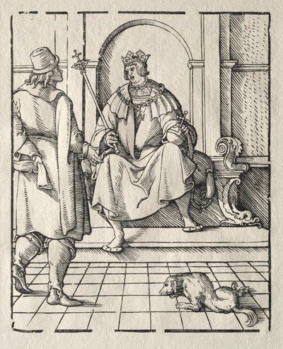 Un rey entronizado de Peter Flötner