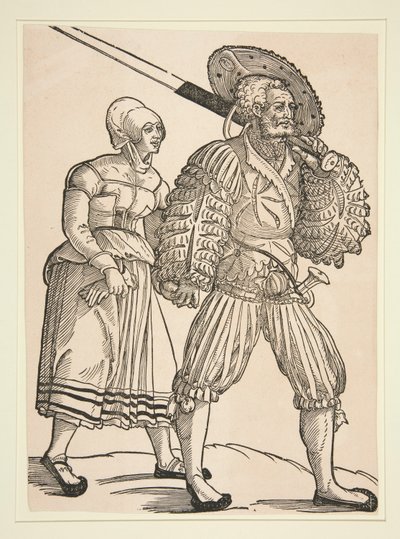 soldado y esposa de Peter Flötner