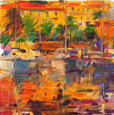 Reflejos de la Costa Azul de Peter Graham (Contemporary)