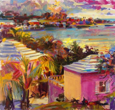 Reflejos al anochecer, Bermudas, 2011 de Peter Graham (Contemporary)