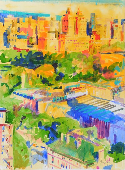 Sombras de la Quinta Avenida sobre el Metropolitano de Peter Graham (Contemporary)
