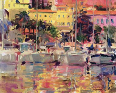 Vista del puerto dorado de Peter Graham (Contemporary)