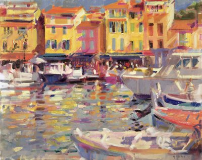 Puerto en Cassis de Peter Graham (Contemporary)