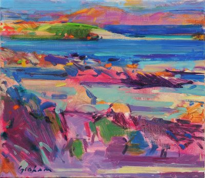 Iona Sun, 2021 (óleo sobre lienzo) de Peter Graham (Contemporary)