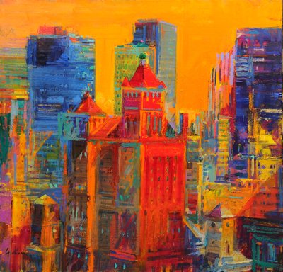 Midtown Manhattan desde The Waldorf de Peter Graham (Contemporary)