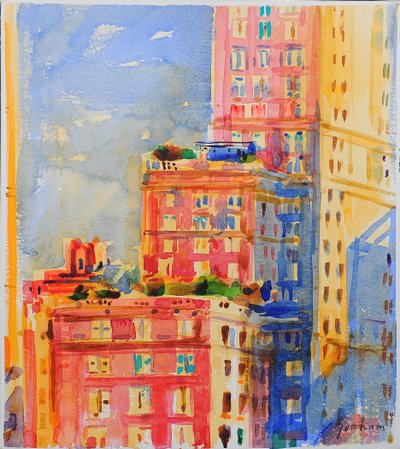 Ventanas en el Upper East Side de Peter Graham (Contemporary)