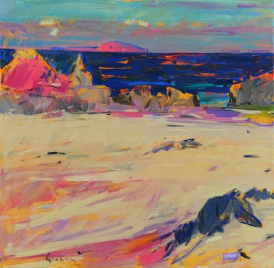Cathedral Rock, Iona, 2022 (óleo) de Peter Graham